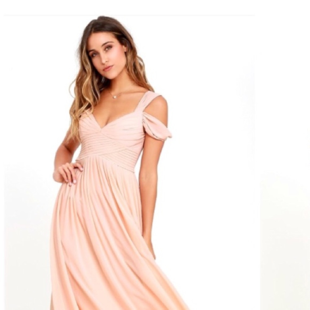 Lulu’s Make Me Move in Blush Tea Length Dress